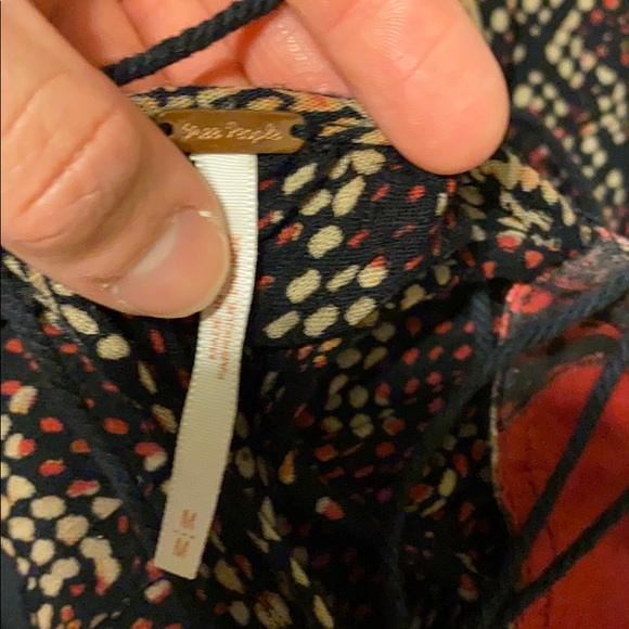 Free people patterned dress with tie on back - Picture 3 of 3